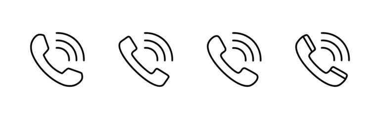 Call icons set. telephone sign and symbol. phone icon. contact us