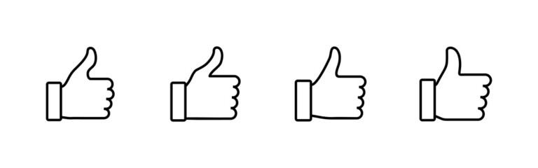 Like icons set. Thumbs up sign and symbol. Hand like