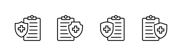 Medical insurance icons set. health insurance sign and symbol