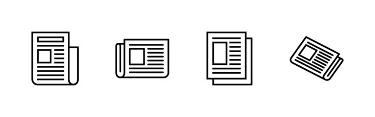 Newspaper icons set. news paper sign and symbolign