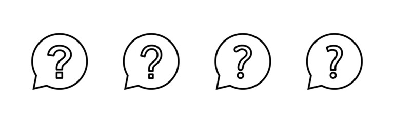 Question icons set. question mark sign and symbol