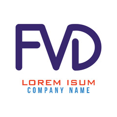 FVD lettering logo is simple, easy to understand and authoritative