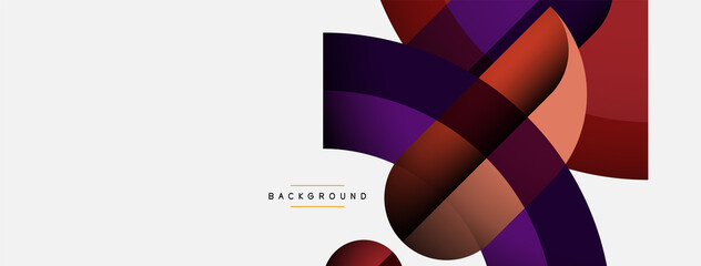 Obraz premium Geometric abstract background. Round shapes, circles, lines composition for wallpaper banner background or landing page