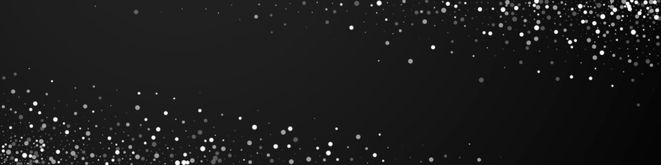 Random white dots Christmas background. Subtle fly