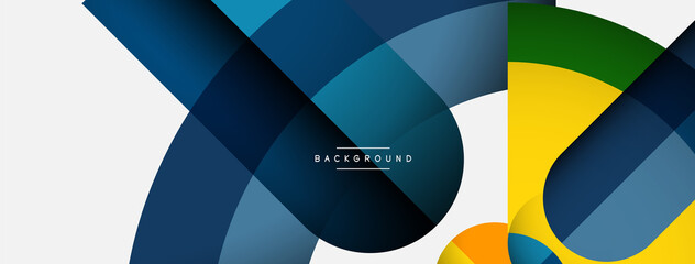 Trendy shapes, color minimal design composition, lines and shadows for wallpaper banner background or landing page