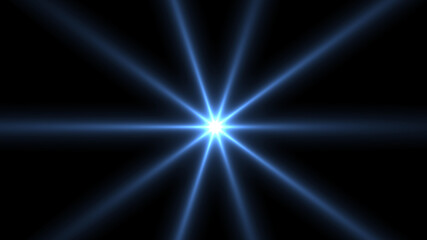 black background with bright  rays. cosmic rays background 8k. bright Star
