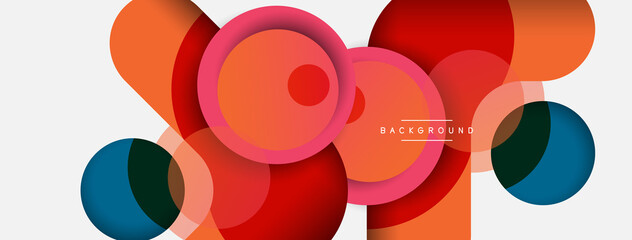 Circle and round shapes abstract background. Vector illustration for wallpaper banner background or landing page