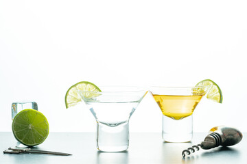 two lime cocktails 