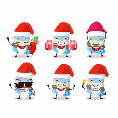 Santa Claus emoticons with rainbow marshmallow twist cartoon character
