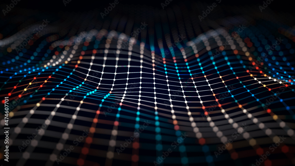 Poster abstract technology big data background concept. artificial intelligence tech. big data and cybersec
