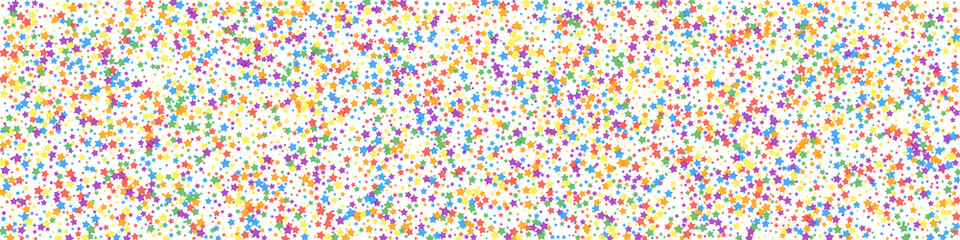 Festive divine confetti. Celebration stars. Rainbo