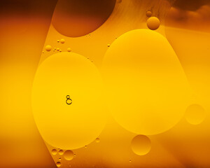 Oil bubbles in the water science experiment