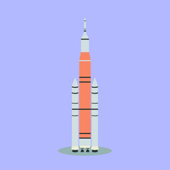 SLS Block 1 Cartoon Flat Vector Illustration