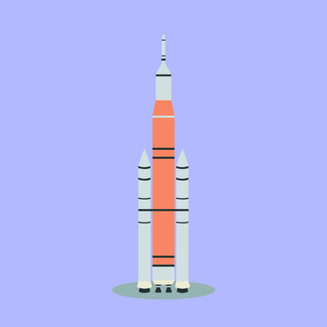 SLS Block 1 Cartoon Flat Vector Illustration