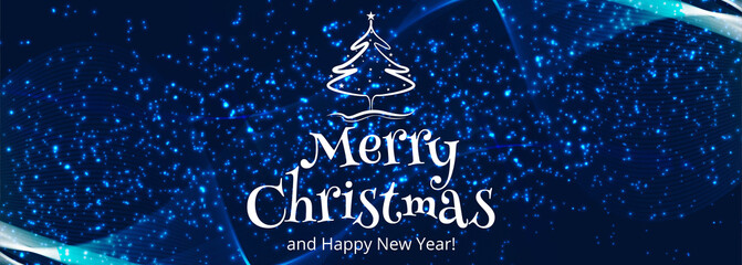 Christmas decoration isolated banner celebration card vector