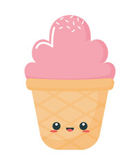 pink kawaii ice cream