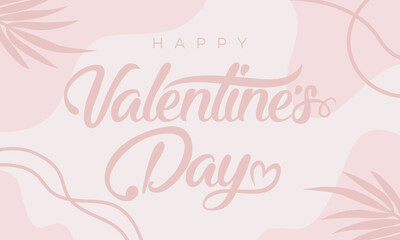 Hand drawn valentines day wallpaper pink background