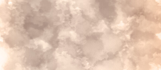 Clouds in the sky Cumulus fluffy clouds illuminated by orange sunlight as background (abstract, toned)