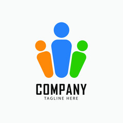 abstract people logo design vector for business company concept