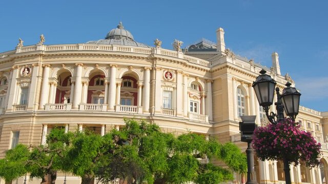 Beautiful building of the opera and ballet theatre in Odessa, Ukraine