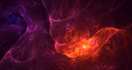 3D rendering abstract technology fractal background

