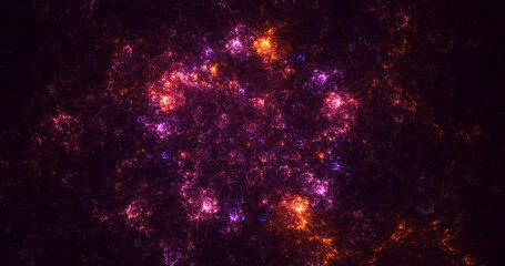 3D rendering abstract round light background