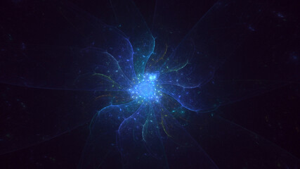 Obraz premium 3D rendering abstract round light background