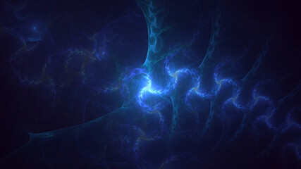 3D rendering abstract technology fractal background
