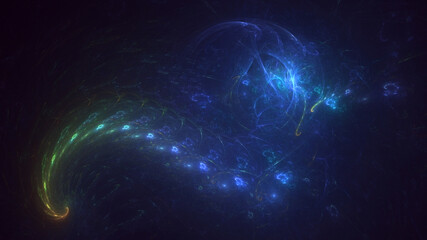 3D rendering abstract technology fractal background
