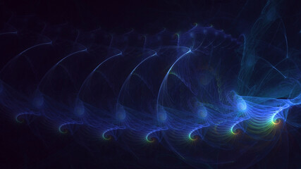 3D rendering abstract technology fractal background
