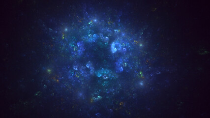 3D rendering abstract technology fractal background
