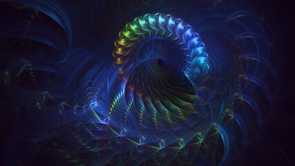 Fototapeta premium 3D rendering abstract technology fractal background 