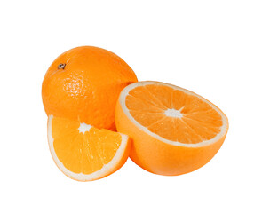 Juicy oranges isolated on a white background.