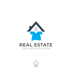 T-shirt Real Estate Logo. Home Logo Design Template Element