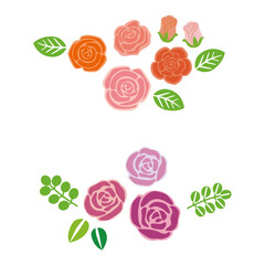 set of roses vector