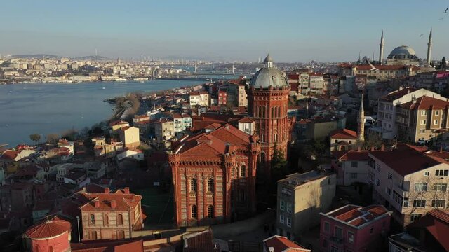 Fener Greek Boys High School Aerial View Balat