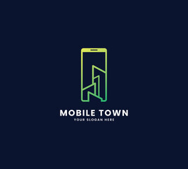 Smart Phone Shop logo designs, Modern Phone logo designs vector icon