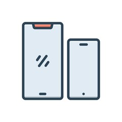 Color illustration icon for inter