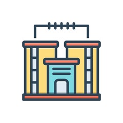 Color illustration icon for businesses
