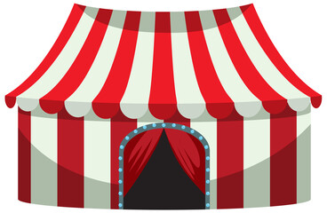 Circus dome tent isolated