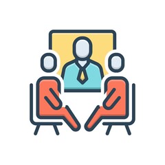 Color illustration icon for sessions