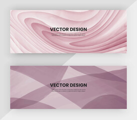 Horizontal templates banners with purple watercolor texture