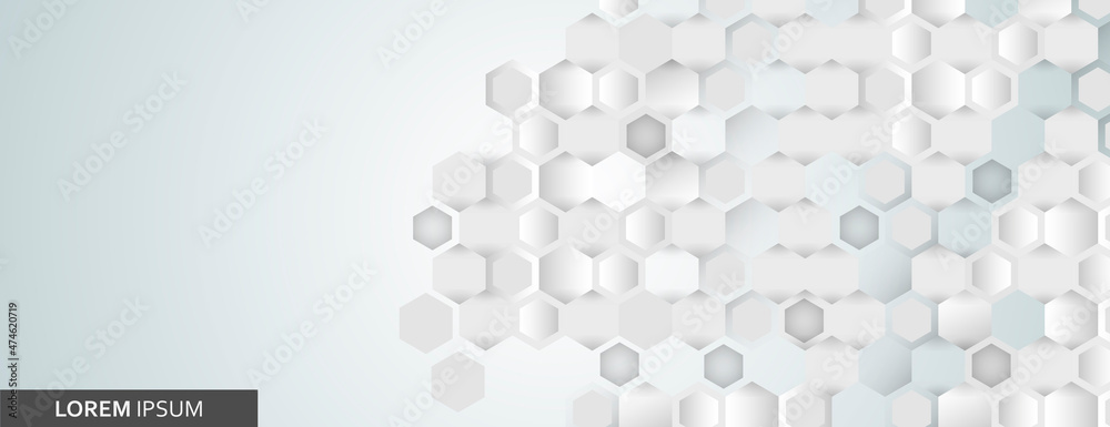 Aufkleber Geometric hexagonal pattern background. Vector modern design on banner size