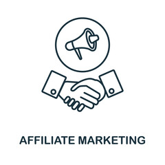 Affiliate Marketing icon. Line element from affiliate marketing collection. Linear Affiliate Marketing icon sign for web design, infographics and more.