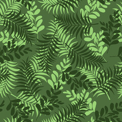 Fototapeta premium The fern leaves are seamless. Textile.