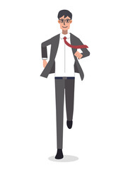 ビジネス　全身　走る　スタート