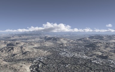 Naklejka premium 荒涼とした大地