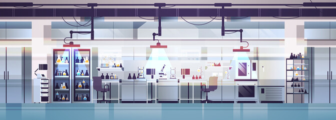 modern lab interior empty no people chemical laboratory horizontal