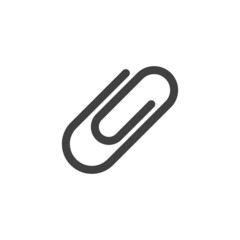 Obraz premium Paper clip line icon