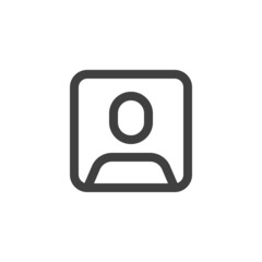 User profile line icon